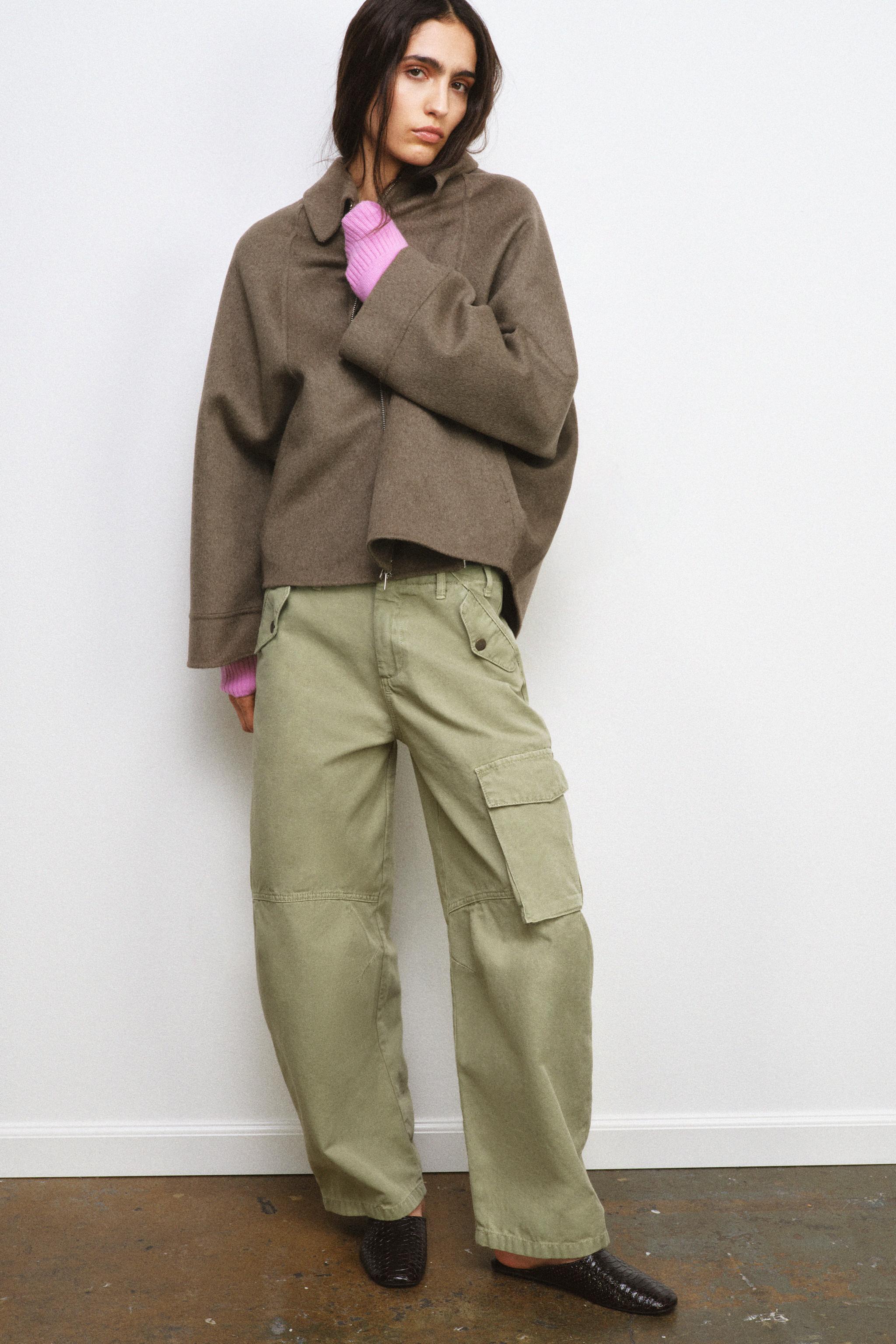 WOOL BLEND ZIPPER JACKET ZW COLLECTION